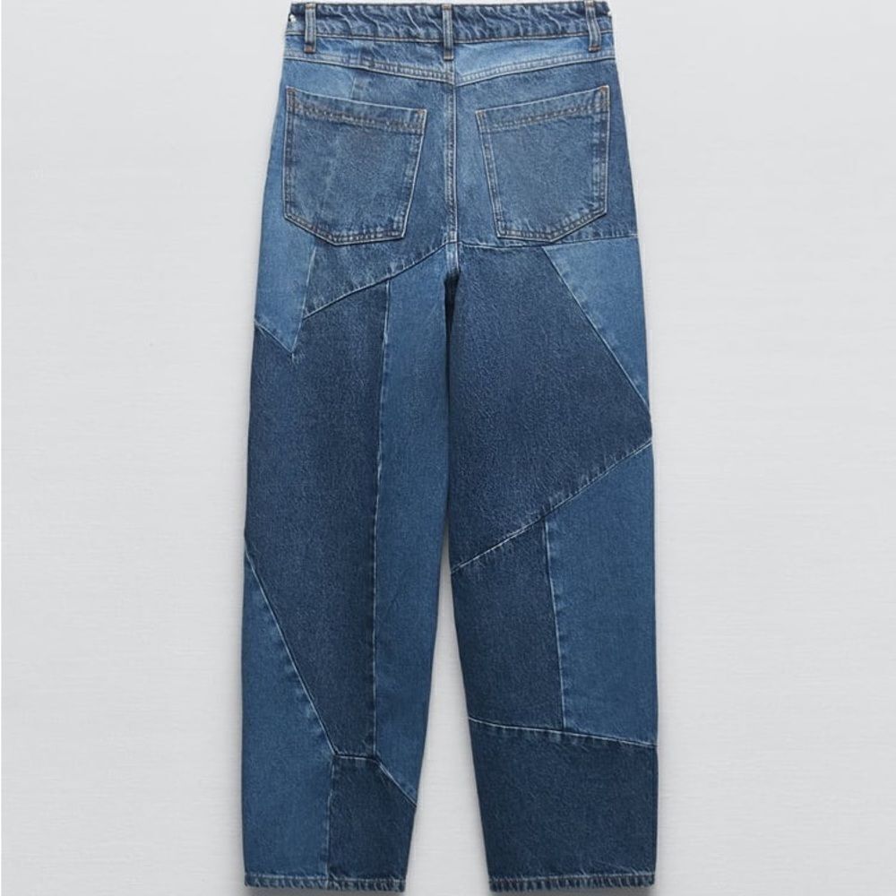 Zara ZW PATCHWORK JEANS NEW - Picture 3 of 10